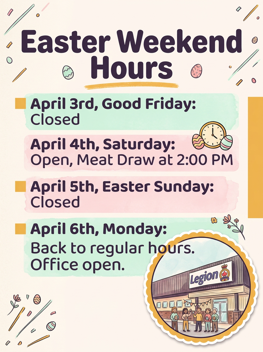 Easter Weekend Hours poster