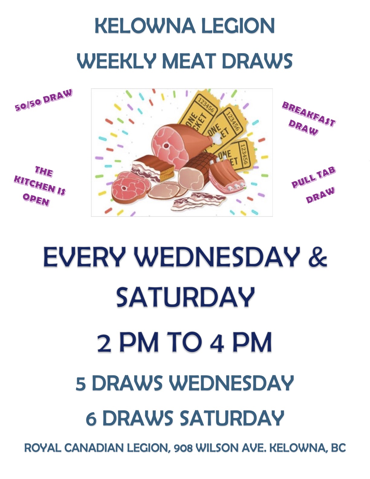 Weekly Meat Draws poster
