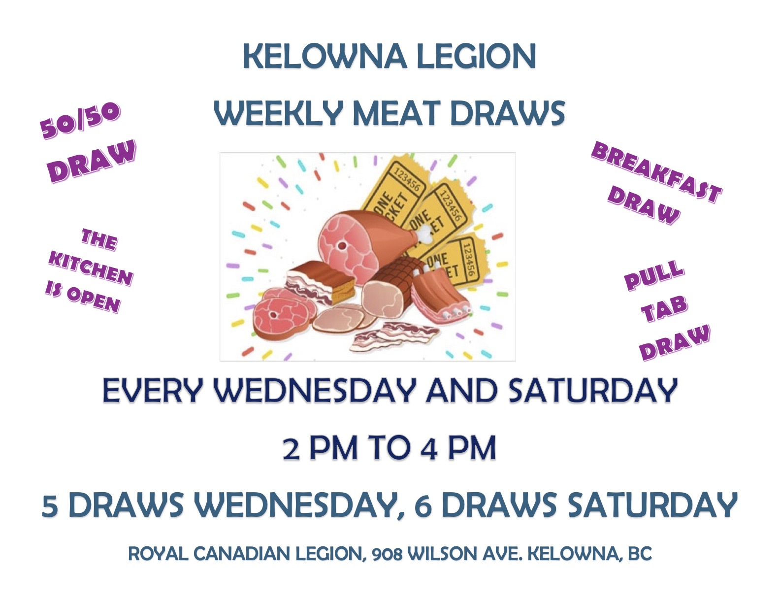 Weekly Meat Draws poster